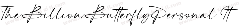 TheBillionButterflyPersonal Italic字体转换